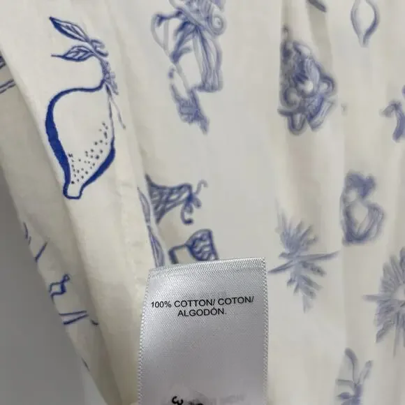 Lucky Brand Women's Coastal Printed Vacation Button Down Shirt Size Small NWT - Picture 7 of 9